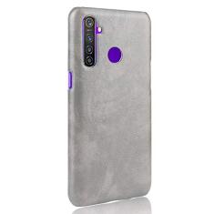 Capa para Oppo Realme 5, capa para celular Rugged Shield 360° Proteja seu telefone Capa de couro granulado para Oppo Realme 5