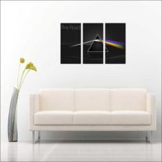 Quadro Decorativo Banda Pink Floyd Quartos e Salas Decorações 3 peças 