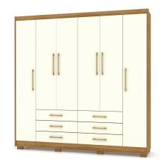 Guarda Roupa Casal 6 Portas E 6 Gavetas Toronto Nature/champanhe - Pallazio