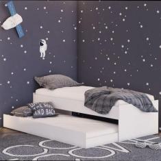 Cama Solteiro Bicama Ditália com Colchões CM-20 Cozy, Branco