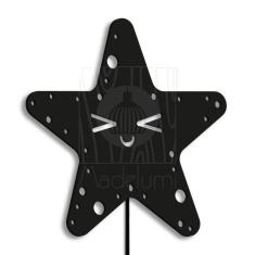 Luminária Abajur Parede Estrela B Madeira G9 30cm Decoração - Madelumi