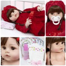 Boneca Bebe Reborn Recem Nascida Silicone Com Lindos Itens - Cegonha R