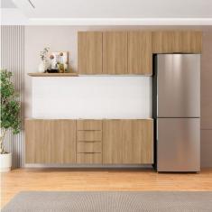 Cozinha Modulada 4 Peças sem Tampo 2 Aéreos e 2 Balcões 2 Portas Ipane
