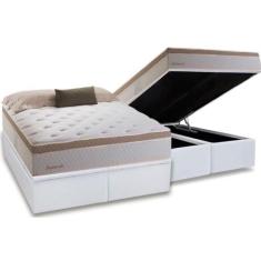 Cama Box Baú King: Colchão Molas Herval MasterPocket Inspiracion + Bas