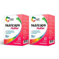 Kit 02 Nutricaps Mulher Polivitaminico Maxinutri 60 Capsulas