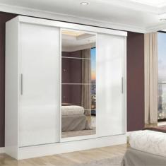 Guarda-Roupa Casal com Espelho 3 Portas 2 Gavetas Istambul Espresso Mó