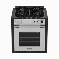 Fogao a Gas de Embutir 4 Bocas Venax Gaudi Platinum Vitreo Inox, 110V