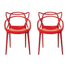 Conjunto de 2 Cadeiras Allegra Vermelha