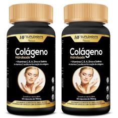 2X Colageno Hidrolisado Betacaroteno Vitamina A + Vitamina C - Hf Supl