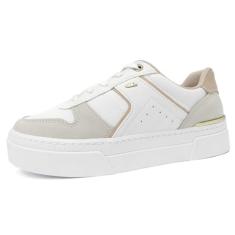 Tenis Feminino Couro Casual Brilho Flatform Dakota G7009
