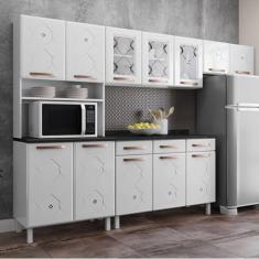 Cozinha de Aço Completa Telasul Mirage com Balcão Branco