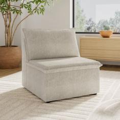 Sofá Modular Central 85cm Zen Cabecasa Madeiramadeira OFFWHITE