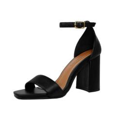 Sandália Salto Alto Grosso Luiza Sobreira Preta Mod. 2122, 38