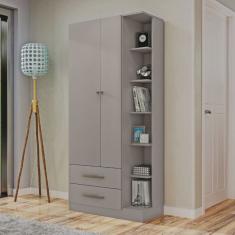 Guarda-roupa Solteiro 2 Portas 2 Gavetas Moju