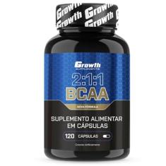 Bcaa 2:1:1 120 Cápsulas Growth Supplements, Sem Sabor