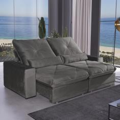 Sofá 4 Lugares 2,50m Retrátil e Reclinável Átila Bom Pastor