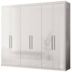Guarda Roupa Casal MDF 06 Portas 62080 Branco Demobile