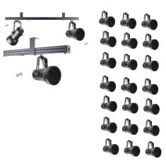 Kit 21 Spot Trilho Perfilado Eletro calha Par20 Bulbo OL7