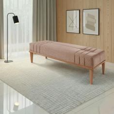 Recamier de Madeira Eucalipto, Estofado e Detalhe em Costura Valentin 