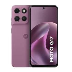 Smartphone Motorola G17 Tela 6,7” 128GB 4G Câmera 50MP Rosa Quartzo