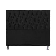 Cabeceira Casal 1,40m Paris Suede Preto Dal Poz Estofados