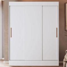 Guarda-roupa Solteiro Marselha 3 Portas 2 Gavetas Branco - Doripel