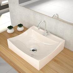 Kit Cuba Q440 com Torneira 1198 Metal 1/4 Volta Compace Bege