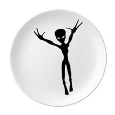 Prato de alienígena decorativo de porcelana Salver talheres, prato de jantar