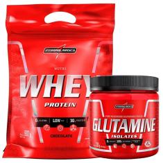 Kit Nutri Whey Protein 907 g Refil + Glutamine 300 g - Body Size - IntegralMédica-Unissex