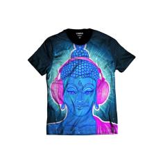 Camiseta Buda Rapper Alucinógeno Psicodélico Blue-Masculino