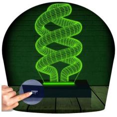 Luminária Led 3D Circulo Esfera Abajur 6 - 3D Fantasy, Verde, Bivolt