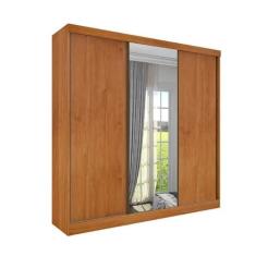 Guarda Roupa Casal 3 Portas de Correr com Espelho Dacar - Tcil Móveis 