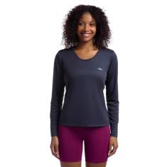 Camiseta Manga Longa Essential Olympikus Feminina, Azul, G