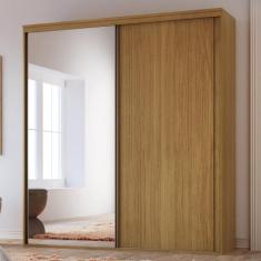 Guarda Roupa Casal 2 Portas 1 com Espelho 2,07 m MDF Inovatto Belmax, 