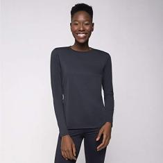 CAMISETA UVPRO MANGA LONGA FEMININA PRETO Uvline
