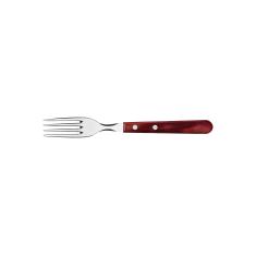 Garfo Jumbo Tramontina Churrasco com Lâmina em Aço Inox e Cabo de Madeira Tratada Polywood Vermelho