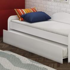 Cama Auxiliar Infantil com Rodízios 7010 Móveis Percasa Branco