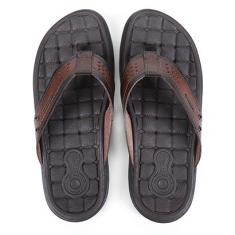 Chinelo Couro Pegada Masculino-Masculino