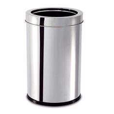 Lixeira Inox C/ Aro 18, 5x29cm Brinox Decorline Lixeiras Aço Inox