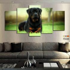 Quadros Decorativos Cachorro Rottweile 63x130mtem Tecido