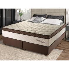 Cama Box Queen com Base Sommier 158x198x71cm Montana Master Hellen Colchões Marrom