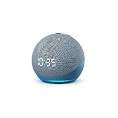 Echo Dot (4ª geração): Smart Speaker com Relógio e Alexa - Cor Azul