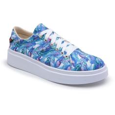 Tenis Feminino Casual Estampado e Liso Conforto-Feminino