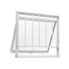 Janela Maxim-Ar 1 Secção Central Topsul Vidro Mini Boreal com Grade 60x60cm Esquadrisul