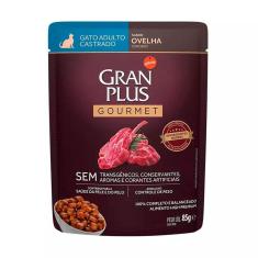 Ração Úmida Gran Plus Gourmet Gatos Castrados Ovelha Sachê 85g