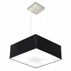 Lustre Pendente Quadrado Md-4196 C pula Em Tecido 15/45x45cm