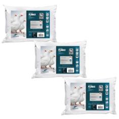 Kit de 3 Travesseiros Plumax Macio - Alto - Fibrasca
