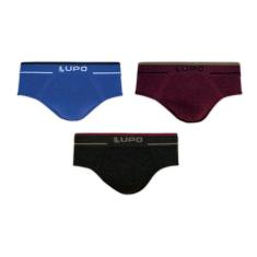 Kit 3 Cuecas Slip Lupo Fio Texturizado Sortidos 00624-1035000 - LUPO N