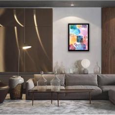 Quadro Decorativo Abstrato Colors I 45x34cm - Quadros On-line, A3 (45 
