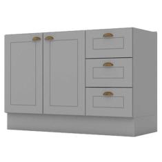 Balcão De Pia 120 Cm Nova York Cinza - Henn - MÓVEIS HENN